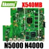 Płyta główna x540mb płyta główna dla ASUS x540M A540M x540MB Laptopa płyta główna z N5000 N4000 920MX 8GB 4GBram 100% test OK