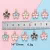 10pcs Mini Cherry Blossoms Flowers Metal Enomel Defhiss for Bracelets Naszyjnik Kolczyki Biżuteria Making Wises