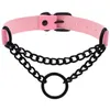 Chokers gotiska svart spikade punk choker krage spikar nitar med päckad chocker halsband för kvinnor män bondage cosplay goth smycken droppe otokr