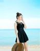 2020 NOUVELLE LACE UP Black One Piece Swepust Lady Conservative Jupe Swemes Sweins Sexy Backless Swimsuit Lady8802232