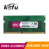 RAMS Kefu DDR4 4GB 8GB 16 GB Memoria per laptop PC417000 PC4 17000 2133MHz 17000 RAM SODIMM MEMORIA DDR4 Notebook 4G 8G 16G 2133T