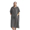 Microfiber Reversible Fleece Change Cloak Beach Bathrobe Diving Surfing Warm Cloak Absorbent Quick Dry Wind And Sun