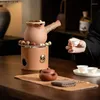 Teaware Sets Japanese Rough Pottery Tea Set Boiling Teapot Side Pot Retro Ceramic High Temperature Kettle Around The Stove