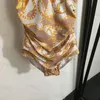 Femmes Swimwear Jacquard One Piece Swimsuit Backless Sexy Sexy Bathing Costume Ladys Clothing Taille S-XL