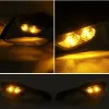 Motorcycle Rearview Rear View Side Mirrors with LED Turn Signal Light For Kawasaki Ninja400 NINJA400 NINJA 400 2018-2022