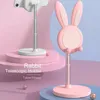 2022 niedliche Hasen -Telefonhalter Desktop -Mobiltelefonständerhöhenhöhe einstellbar für iPhone 11 12 iPad schöne Kaninchen -Tablet Support