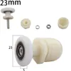 4pcs Rollers Wheels Shower Door Glass Sliding Doors Pulleys Runners Wheels For Shower Shower Cabins Steam Cabin Enclosures