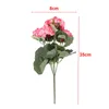 Dekorative Blumen 1 Bündel künstlicher Blume Geranium Diy Seidenhochzeitsfeier Arrangement gefälschte Begonia Weihnachtsdekoration