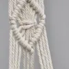 Хлопковое веревочное веревочное веревочное висящее висящее корзина 41 дюймовые подвески. Хлопковое горшок сетка 3 шт на сет в помещении.