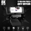 Webcams 8K/4K AutoFocus WebCam 1080p Camera HD Network USB Live Broadcast 2K Driver Driver Computer senza laptop Camera Wihe microfono