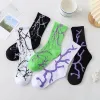 Koreanischer Stil Harajuku Skateboard Lange Socken kreativer Spaß Lightning Hip Hop Style Socken Unisex Street Lustige glückliche Paar Socken