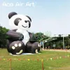 8mh (26 pieds) avec du ventilateur charmant personnage animal Panda gonflable Panda Blown Up Model assis sur terre pour la publicité et la vente