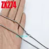 stainless steel necklace 2 4mm round snake chain fashion male women jewelry 20pcs ZX274 ZX252253S