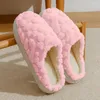 Slippels Winter Plush Slipper Unisex Cartoon Fleece Slaapkamer Anti-Skid Soft Soled Cotton Shoes Comfy Indoor Home