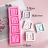 Baking Moulds Square Letter Cake Mold Silicone Mould Baby Tool Plaster Chocolate Flip Candle Decorating