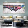 Fist Mobile Shackle Graffiti Art Canvas Painting Street Wall Art Posters Prints Colorful Pictures Living Room Home Decor Cuadros