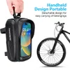 Bicycle Bag 1L Frame Front Top Tube Bike Bag Handlebar Mtb Touch Screen Cycling Bag Phone Holder Case Bicycle Accessories