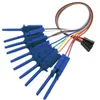 Kit de ligne de clip à crochet 10pin Haute efficacité Logique Analyseur de câble Gripper sonde Test de 20 cm Longueur USB Logic Analyzer Pièces
