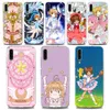 Clear Case för Samsung Galaxy A50 A70 A30S A40 A20 E A03 A04 S Note 20 Ultra 8 9 10 Silikon Cover Anime Girl Cape Captor Sakura