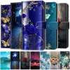 Capa de telefone de borboleta de rosa azul para honra x5 x7 x7a x8 x8a x9a x6 8a 10 9 70 magic5 lite x30i Ultra Fining Flip Leather Book Cover