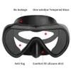 Waterdichte slicone snorkelenmasker set zwemglazen met top droge ademende buis spiegelspiegeling UV Mask Swim Skin Diving Equipment