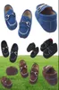 Sapatos de bebê de couro mocassin infantil os primeiros caminhantes sapatos pretos para menino de couro recém -nascido para 0 1 ano bebês whole7005600