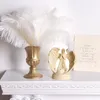 10pcswhite autruche plumes centres de table de mariage pour tables décordiy mouche à attacher des accessoires d'artisanat