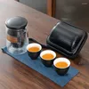 TEAWARE SETS CERAMIC TRAVEL TEA SET MED BÄRANDE BAG High-End Teapot Classical Glass Water Cup Home Drinkware Kitchen Supplies Creative