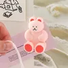 Carton de rangement de cuisine Brosse à dents ours support mural aspirant de tassement en silicone à crochet à crochet-plat accessoires de salle de bain