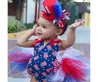 Retailwhole Baby Girl Star Striped Print Day Day Romper с носовой повязкой 2pcs Set Kids Oneipeece OneSies C8246742