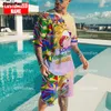 ЛГБТ Львия Прайд Радуга 3D Футболка с полным печатным футболкой пляж Короткий набор летние мужские костюмы