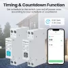 Tuya WiFi Smart Circuit Breaker Switch مع قياس الطاقة 1P 63A DIN Rail Smart Control Switch مع Alexa Google Home