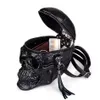 KHNMEET Luxury Personalized PU Skull Women Shoulder Bags Green Gold Black Evil Designer Handbags May shine Special Mini Tote Bag