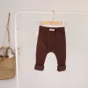 Spodnie 8127 Baby Leggins i aksamitne pp spodni 2023 Zima Nowe Baby Boy's Big Ass Pants Rajstopy dziewczynki