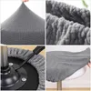 Stoelhoezen ronde ontlasting wasbare stoel deksel kussen kussen slipcover elastische banden houten metalen zwenk dineren