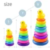 Montessori Tower Baby Toy Color Stacking Montessori Game éducatif Babies Empilement Track Baby Development Toys pendant 1 2 3 ans