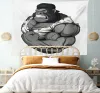 Roliga djur tapestry hippie cool gorilla röker cigarr tapestry vägg hängande sovrum vilda djur orangutan tapestry hem dekor