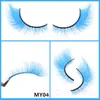 3D 6D False Colorse Enselashes Natural Real Mink Flufficy Style Bee Ente Engension Makeup Makeup Complay Красочный ресницы Ombre Lash Градиент