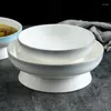 Ciotole in ceramica creativa zuppa grande piede alto ciotola per case da tavolo dessert insalata di piatti freddi a forma di forma speciale