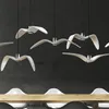 Simple Bird Lamp Modern Led Pendant Lights Home Decor Lampen Seagull Trap Kroonluchters Restaurant Lichten Hall Bird Flock Lampen