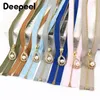 2/3Pcs 3# Metal Zipper 40-70cm Open-End Zip for Clothes Jacket Bag Decorative Rhinestone Zips Pull Repair Kit Sewing Accessories