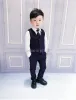 Panteri Flowers Boys Formale Wedding Abito per bambini Dress Giacchetta di compleanno pantaloni cravatta da 4 pezzi per bambini per le performance in snatuo