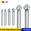 CMCP 90 graden Afhemersnijder 4,5-50 mm Tellersink Drill Bit 3 Flute Hoge snelheid Stalen metalen gatboorgereedschap