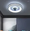 Plafonnier Creative Invisible ventilateur LED lustre télécommande dimmable ultra-quiet