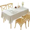 Tavolo tavolo in cotone in lino in cotone tovaglia impermeabile in stile lavaggio senza lavaggio senza lavaggio semplice j4914