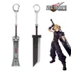 Final Fantasy 7 VII Remake Sword Keychain Cloud Strife Buster Key Chain Keyling Kechechains Accessoires de jeu Ring Llaveros