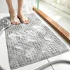 Badmattor fyrkantig duschmatta för badrum tpe non glid badr med dräneringshål sugkoppar maskin tvättbar mjuk badkar mattor grå