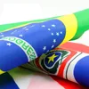 10 PCs/Packflaggen vieler Länder Brasilien Qatar Spanien Frankreich Fußballfans Hand Signal Wellenflaggen Nationalflaggen 14*20 cm