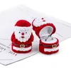 1 stuk sneeuwman Velvet Jewelry Box Santa Claus Ring Box Sieradencontainer voor oorbellen Display Christmas Gift Box Holder