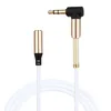 Jack 3.5 Male To Female Right Angle 3.5mm Audio Extension Cable Earphone Extender Cable Car Aux for Headphone Louder